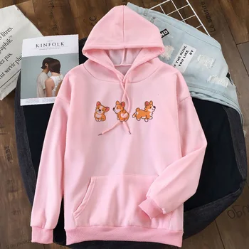 Funny Cute Corgi Dog Print Kawaii Hoodies Pullover Plus Velvet Solid Colors Sweatshirt Hoodie with Hood Harajuku Autumn Clothes
Funny Cute Corgi Dog Print Kawaii Hoodies Pullover Plus Velvet Solid Colors Sweatshirt Hoodie with Hood Harajuku Autumn Clothes