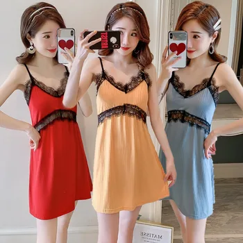 2020 Summer Sexy Lingerie Spaghetti Strap Nightgowns Robes Sets for Women Lace Sleepwear Nightdress Night Dress Home Gown Nighty
2020 Summer Sexy Lingerie Spaghetti Strap Nightgowns Robes Sets for Women Lace Sleepwear Nightdress Night Dress Home Gown Nighty