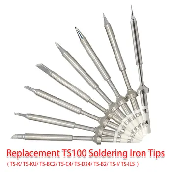 TS100 Soldering Iron Tips Lead Free Replacement Various Model Tips Electric Soldering Iron TS-K/TS-KU/TS-BC2/TS-C4/TS-D24/TS-B2
TS100 Soldering Iron Tips Lead Free Replacement Various Model Tips Electric Soldering Iron TS-K/TS-KU/TS-BC2/TS-C4/TS-D24/TS-B2