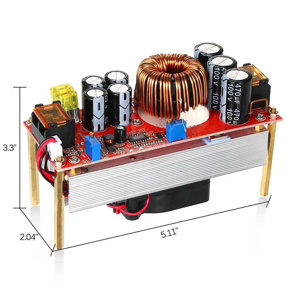 1500W 30A Voltage Step Up Converter Boost Power Supply Module Step Up Constant Current Module DC-DC 10-60V to 12-90V
1500W 30A Voltage Step Up Converter Boost Power Supply Module Step Up Constant Current Module DC-DC 10-60V to 12-90V