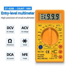 Handheld DT830B Digital Multimeter AC/DC LCD Mini Voltmeter Ammeter Ohm Tester 750/1000V High Safety Handheld Meter With Probe Handheld DT830B Digital Multimeter AC/DC LCD Mini Voltmeter Ammeter Ohm Tester 750/1000V High Safety Handheld Meter With Probe