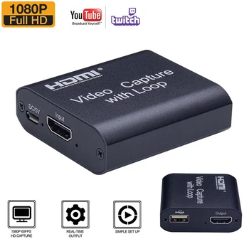 HDMI 2.0 to USB 2.0 HDMI Video Capture Card 1080P 60Hz HD Recorder Game/Video Live HDTV Streamer For iPhone Samsung LG Switch
HDMI 2.0 to USB 2.0 HDMI Video Capture Card 1080P 60Hz HD Recorder Game/Video Live HDTV Streamer For iPhone Samsung LG Switch