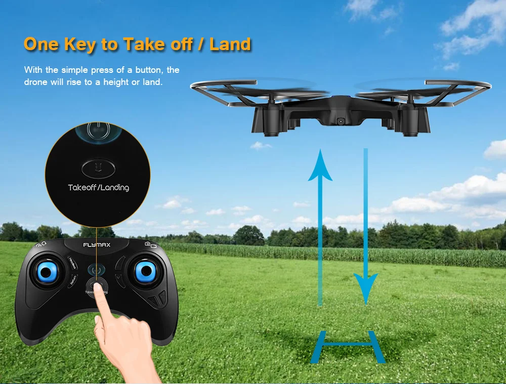 Flymax 2 WiFi Quadcopter 2.4G FPV Streaming Drone 