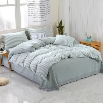 4Pcs Queen King size Duvet Cover Bed sheet 2 Pillow shams 100% Washed Cotton Ultra Soft and Easy Care,Simple Style Bedding Set
4Pcs Queen King size Duvet Cover Bed sheet 2 Pillow shams 100% Washed Cotton Ultra Soft and Easy Care,Simple Style Bedding Set
