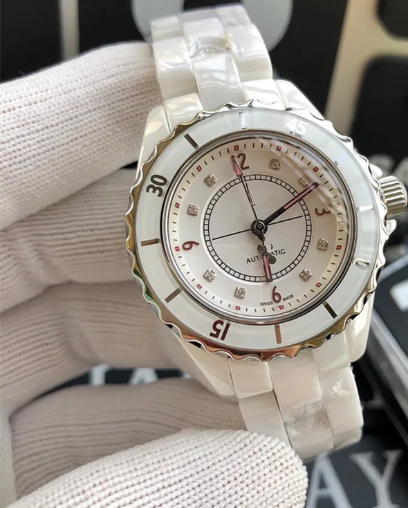 luxurious Hot Brand mechanical ceramic Watch for women men couple calendar date black white zirconia ceramic watch accessories
luxurious Hot Brand mechanical ceramic Watch for women men couple calendar date black white zirconia ceramic watch accessories