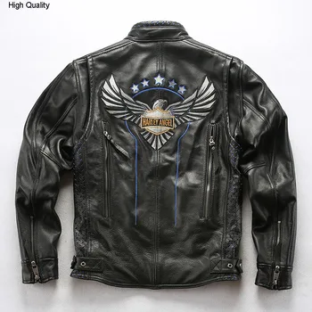 Eagel Pattern motorcycle leather jacket men stand collar brand moto biker jacket for men Anniversary stylish real leather coat
Eagel Pattern motorcycle leather jacket men stand collar brand moto biker jacket for men Anniversary stylish real leather coat