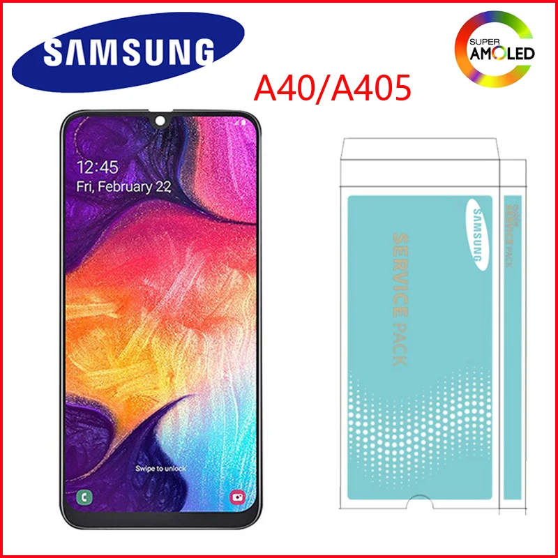 ORIGINAL AMOLED LCD for SAMSUNG Galaxy A40 LCD A405 Display Touch Screen Digitizer Assembly A40 2019 A405F LCD
ORIGINAL AMOLED LCD for SAMSUNG Galaxy A40 LCD A405 Display Touch Screen Digitizer Assembly A40 2019 A405F LCD