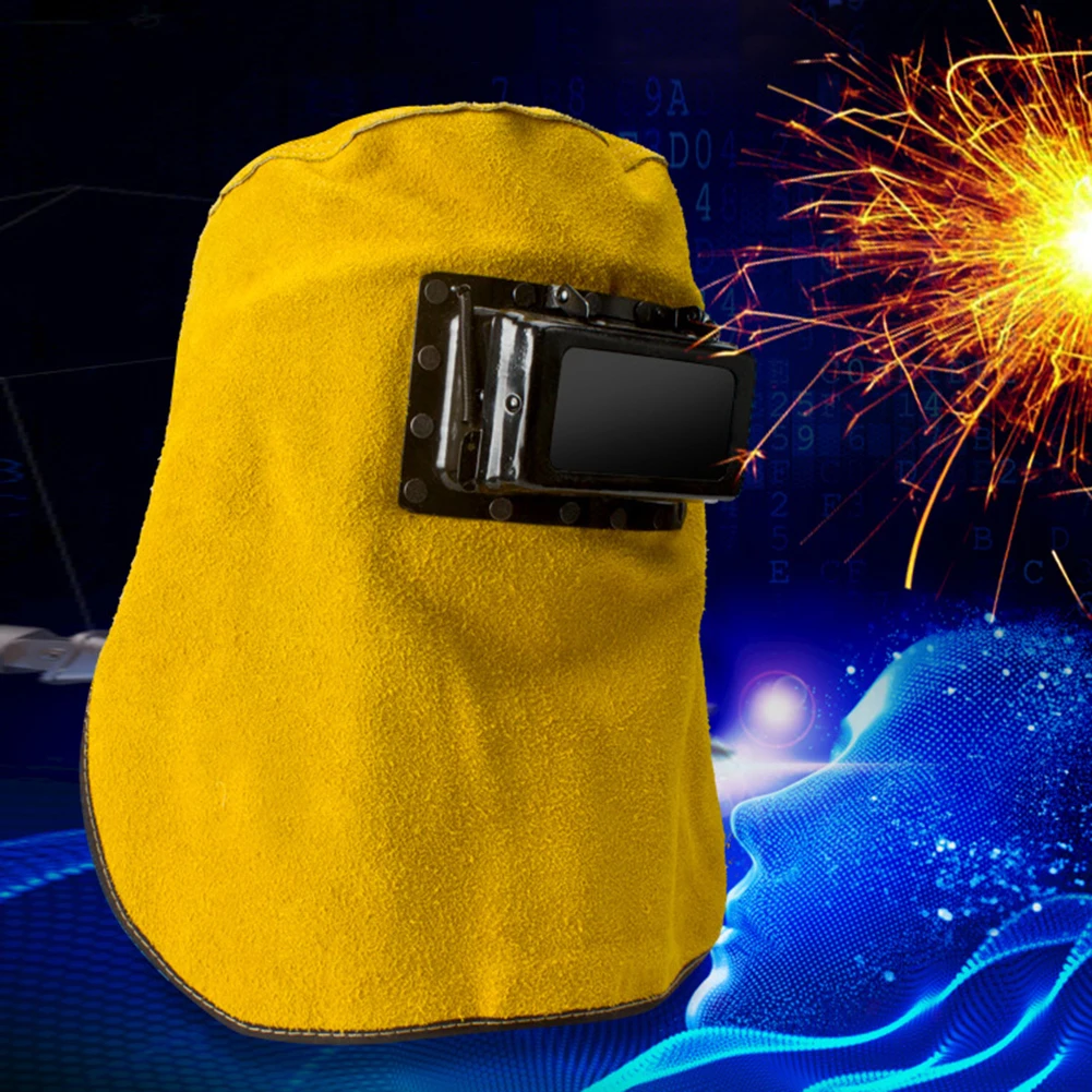 Leather Welding Mask Welding Hood Helmet with Auto Darkening Filter Lens Flip-Type Cover Heat Resistant Splash Proof Protection
Leather Welding Mask Welding Hood Helmet with Auto Darkening Filter Lens Flip-Type Cover Heat Resistant Splash Proof Protection