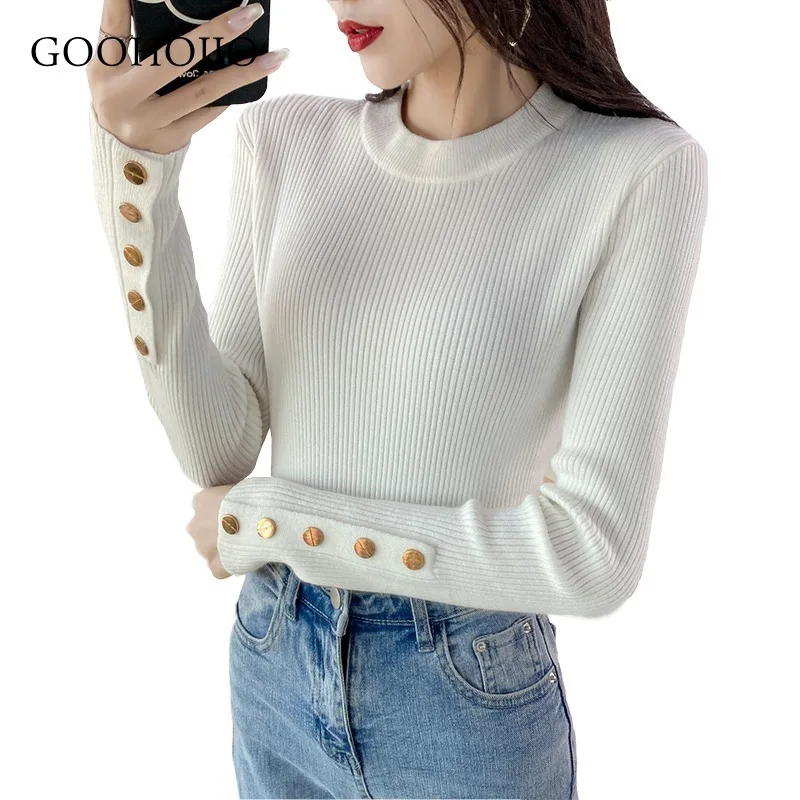 GOOHOJIO Solid White and Black Tops Sweaters Winter Long Sleeve Turtleneck Pullovers Womens Sweaters Femme Clothing One Size
GOOHOJIO Solid White and Black Tops Sweaters Winter Long Sleeve Turtleneck Pullovers Womens Sweaters Femme Clothing One Size
