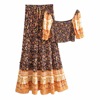 Set Female 2020 Summer New Holiday Style Floral Short Jacket High Waist Skirt Two-piece Temperament Fashion Women's Clothesset
Set Female 2020 Summer New Holiday Style Floral Short Jacket High Waist Skirt Two-piece Temperament Fashion Women's Clothesset