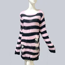 Punk Gothic Long Unisex Sweater Plus Size Dress Cool Hollow Out Hole Broken Jumper Loose Rock Thin Sweter 2020 Women Man
Punk Gothic Long Unisex Sweater Plus Size Dress Cool Hollow Out Hole Broken Jumper Loose Rock Thin Sweter 2020 Women Man