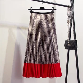 012 Spring New-coming Western style Snakeskin pattern Contrast stitching pleated skirts High Street Style A-Line Skirts
012 Spring New-coming Western style Snakeskin pattern Contrast stitching pleated skirts High Street Style A-Line Skirts