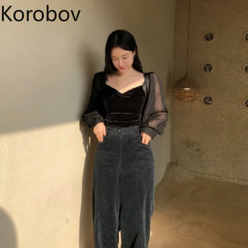 Korobov Korean Chic Square Collar Pullover Party Blouse Women Sexy Open Collarbone Long Sleeve Slim Blusas Retro Shirt
Korobov Korean Chic Square Collar Pullover Party Blouse Women Sexy Open Collarbone Long Sleeve Slim Blusas Retro Shirt