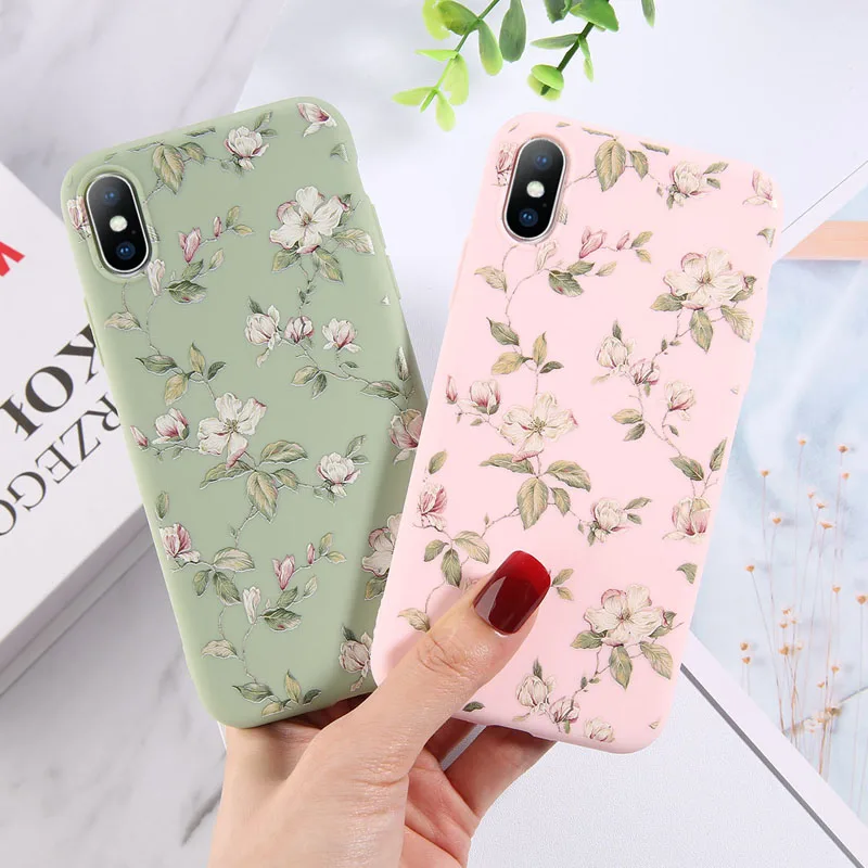 Чехол для телефона Ottwn с цветами iPhone 11 12 Pro Max 7 8 6s Plus X XR XS мягкий силиконовый чехол