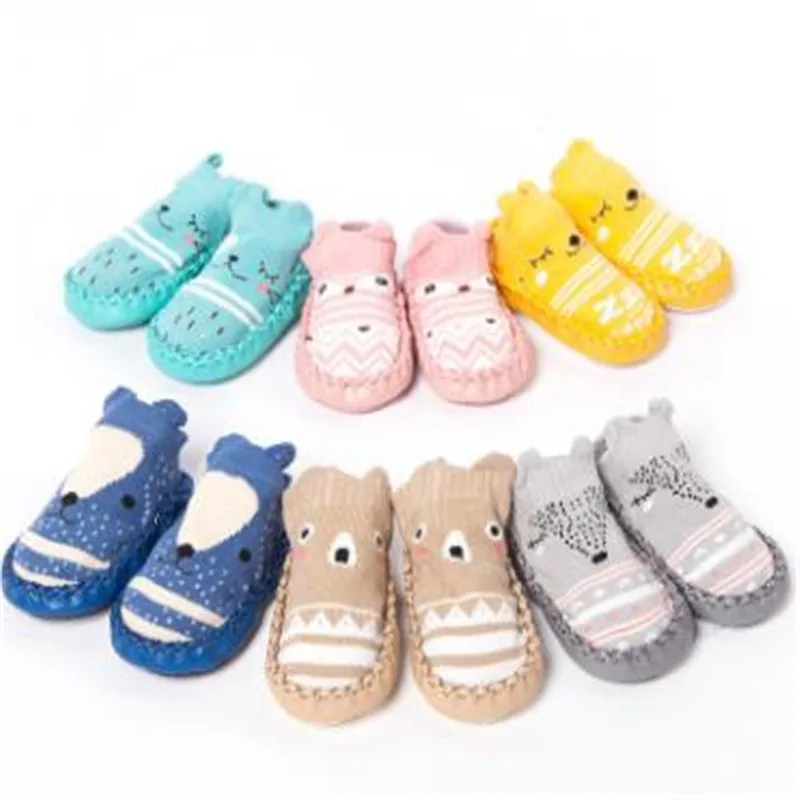 

Non-slip floor boat socks for children cotton baby socks 0-1-3 years the spring and autumn period and the cartoon baby shoes and