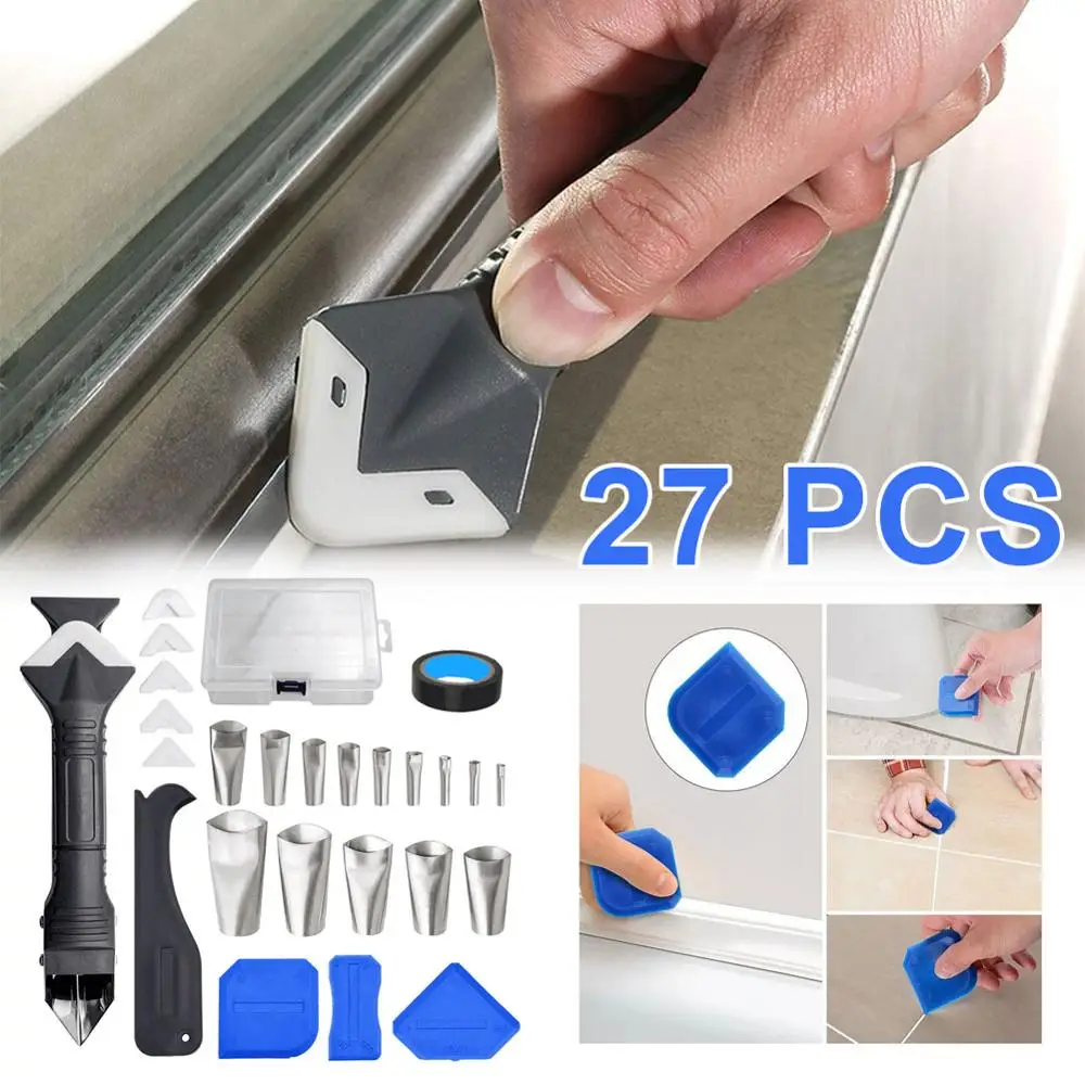 3 in 1 Metal Spatula Nozzle Smear Polished Grout to Scrape Kitchen Bathroom Windows 27 pcs/Box
3 in 1 Metal Spatula Nozzle Smear Polished Grout to Scrape Kitchen Bathroom Windows 27 pcs/Box
