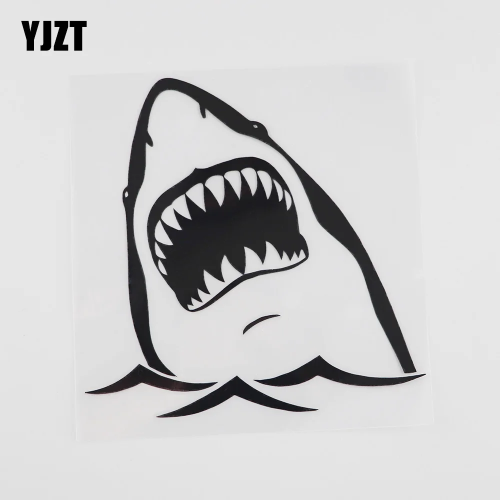 YJZT 13 2 см x 7 свирепная Акула облицованная зубчиками виниловая Автомобильная