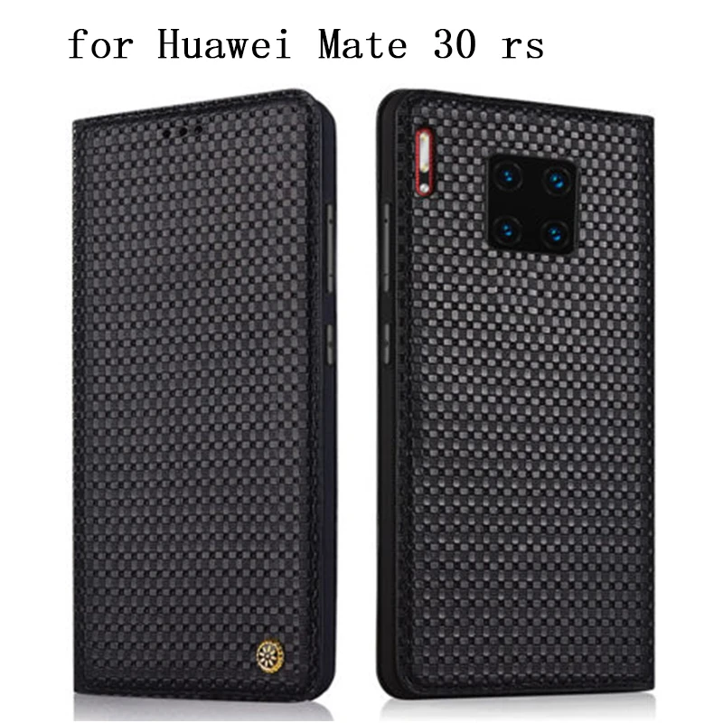 Фото Новый чехол из натуральной кожи для телефона Huawei Mate 30 rs 30rs модный флип защитный