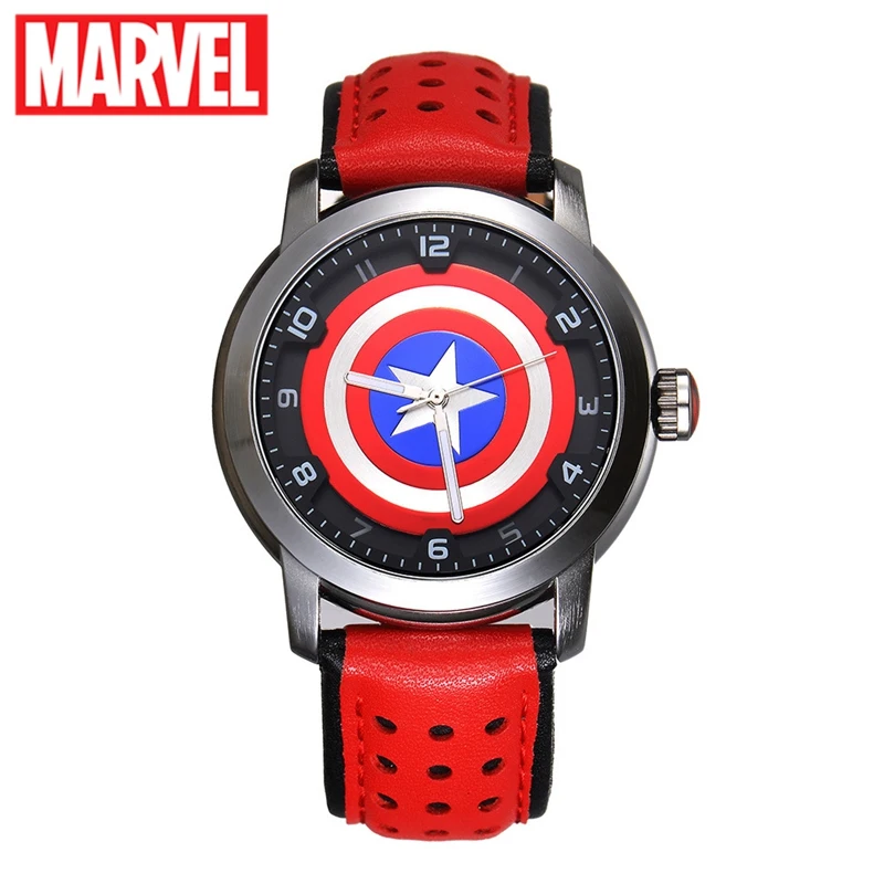 Disney MARVEL Мстители Капитан Америка мужские модные крутые спортивные часы с