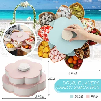 Food Storage Box Candy Organizer Wedding Candy Plates Petal Shape Rotating Snack Tray Food Storager Home Decor and Storage
Food Storage Box Candy Organizer Wedding Candy Plates Petal Shape Rotating Snack Tray Food Storager Home Decor and Storage