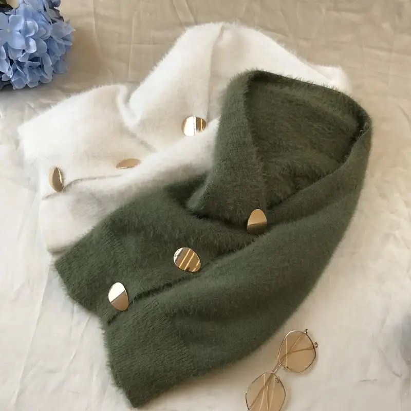 2019 Spring Autumn Fluffy Sweater Women V-Neck Single-Breasted Short Cardigan Cardigans Ladies Loose Pull Sweaters
2019 Spring Autumn Fluffy Sweater Women V-Neck Single-Breasted Short Cardigan Cardigans Ladies Loose Pull Sweaters