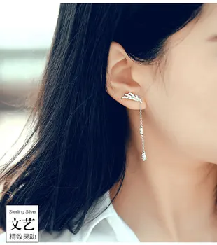 S925 Sterling Silver drop Earrings with Zircon Angel Wing Tassel Earrings Long Drop Earrings Jewelry for wedding Party Female 
S925 Sterling Silver drop Earrings with Zircon Angel Wing Tassel Earrings Long Drop Earrings Jewelry for wedding Party Female