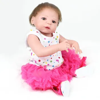22inch 55cm Reborn Baby Doll Girl Full Silicone Doll Baby Bath Toy With Clothes Lifelike Cute Gifts Toy
22inch 55cm Reborn Baby Doll Girl Full Silicone Doll Baby Bath Toy With Clothes Lifelike Cute Gifts Toy