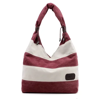 Women's Simple Casual Stitching Handbag Tote Bag Female Foldable Reusable Cotton Cloth Shopping Bags
Women's Simple Casual Stitching Handbag Tote Bag Female Foldable Reusable Cotton Cloth Shopping Bags