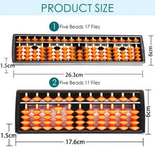 17/11 Digits Abacus Soroban Beads Column Kid School Learning Aids Tool Math Business Chinese Traditional Abacus Educational Toys
17/11 Digits Abacus Soroban Beads Column Kid School Learning Aids Tool Math Business Chinese Traditional Abacus Educational Toys
