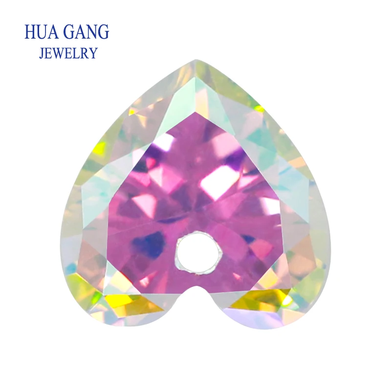 AB Plating Color AAAAA Heart Shape White Cubic Zirconia Stone With Hole For Jewelry Making 4x4~12x12mm High Quality CZ
AB Plating Color AAAAA Heart Shape White Cubic Zirconia Stone With Hole For Jewelry Making 4x4~12x12mm High Quality CZ