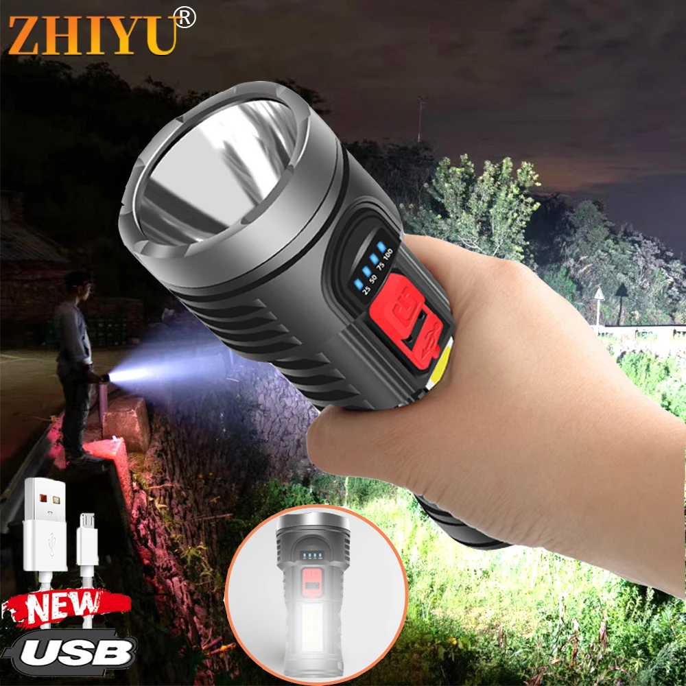 Ultra-Bright Flashlight USB Rechargeable Portable Lamp COB Side Light Floodlight Outdoor Camping Led Light Multifunction Lantern
Ultra-Bright Flashlight USB Rechargeable Portable Lamp COB Side Light Floodlight Outdoor Camping Led Light Multifunction Lantern