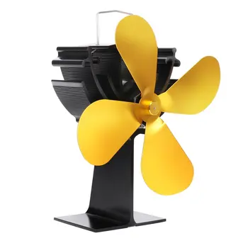 

800C Thermal Power Fireplace Fan Heat Powered Wood Stove Fan for Wood Fireplace Eco Friendly Four-leaf Fans