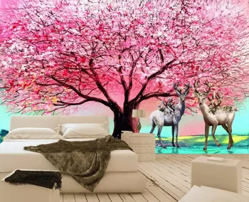CJSIR Custom Wallpaper European Oil Painting Pink Tree Elk Background Wall Living Room Bedroom TV Background 3d Wallpaper Decor
CJSIR Custom Wallpaper European Oil Painting Pink Tree Elk Background Wall Living Room Bedroom TV Background 3d Wallpaper Decor
