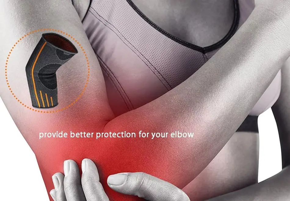 1Pcs Sports Elbow Pads Non-Slip Pressure Elbow Cover