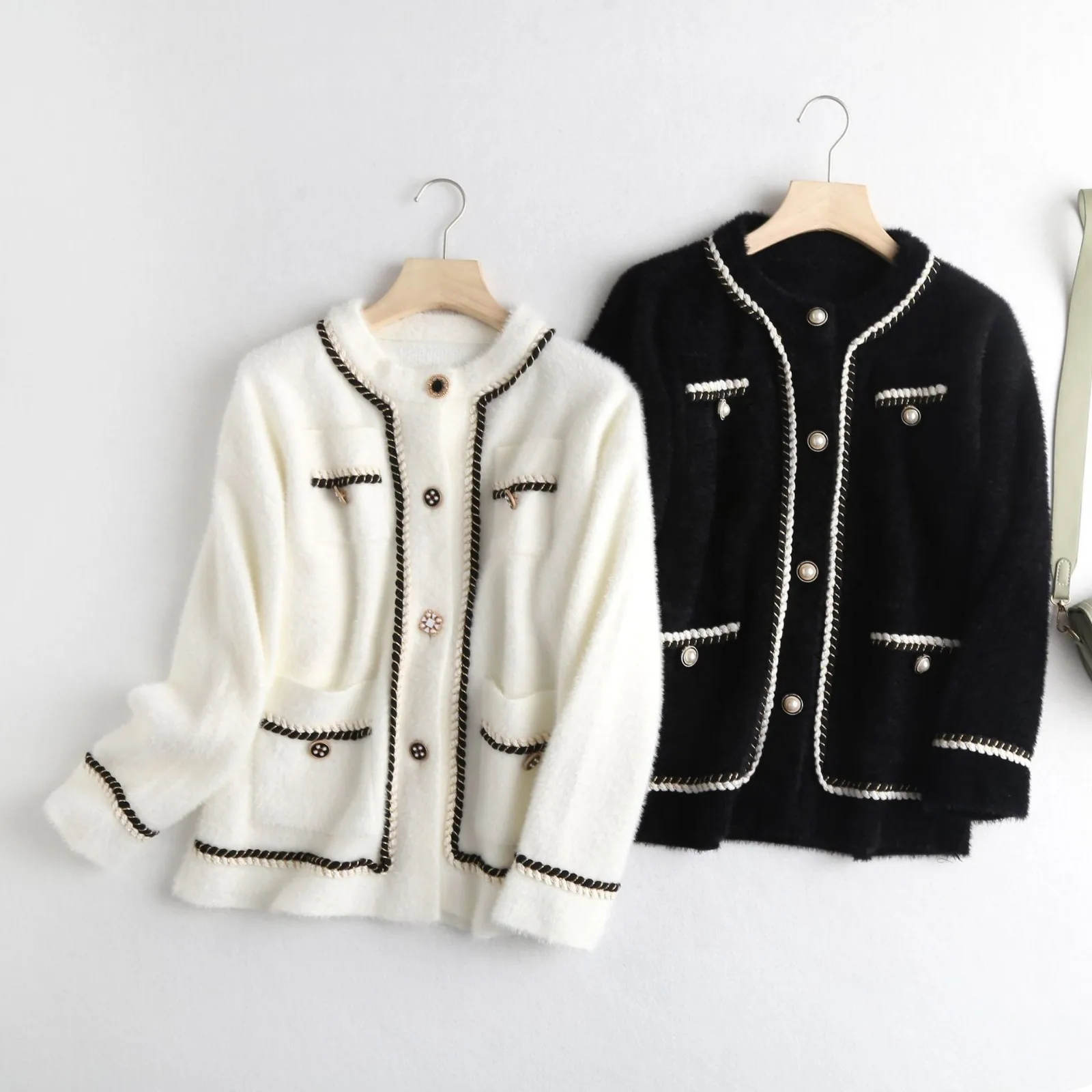 Women Elegant Warm Faux Mink Cardigan Sweater Female Vintage Long Sleeve Single Breasted Pocekt Jacket Lady Outerwear Tops
Women Elegant Warm Faux Mink Cardigan Sweater Female Vintage Long Sleeve Single Breasted Pocekt Jacket Lady Outerwear Tops