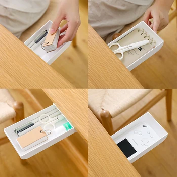 Plastic Under Table Organizer Memo Pen Stationery Storage Box Case Desk Drawer for School Student Stationery Organizer
Plastic Under Table Organizer Memo Pen Stationery Storage Box Case Desk Drawer for School Student Stationery Organizer