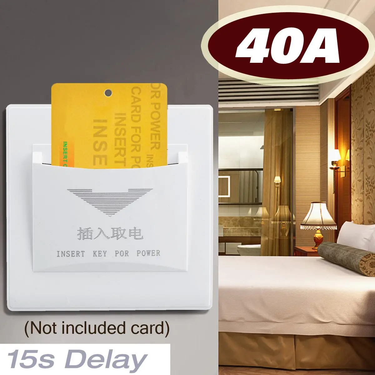 High-end Hotel Smart Card Insert Hotel Room Card Key Fashion/Intellingent Switch/Socket INSERT CARD Switch 40A 220V
High-end Hotel Smart Card Insert Hotel Room Card Key Fashion/Intellingent Switch/Socket INSERT CARD Switch 40A 220V