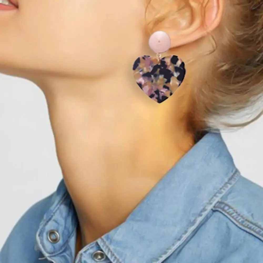 Rinhoo 1Pair Trendy Popular Simple Heart Geometric Shape Acrylic Dangle Earring For Women's Fashion Jewelry Gift
Rinhoo 1Pair Trendy Popular Simple Heart Geometric Shape Acrylic Dangle Earring For Women's Fashion Jewelry Gift