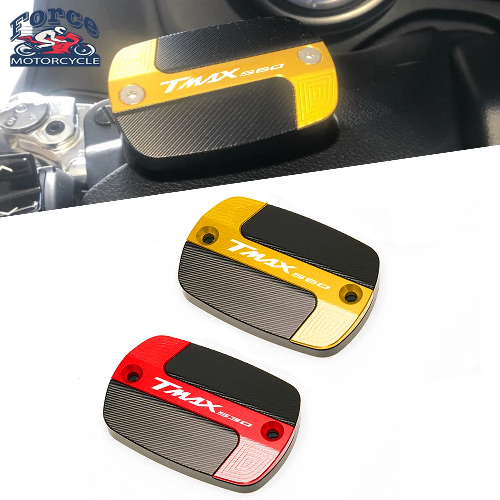 

1 Pair For YAMAHA TMAX530 TMAX560 TMAX 530 560 SX DX New Motorcycle Accessories Front Brake Fluid Fuel Reservoir Tank Cap Covers