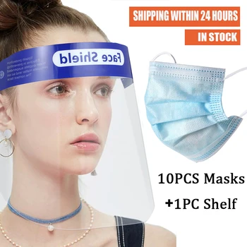 10pcs 3 Layer Anti Dust Mask & Washable Adjustable Clear Face Shield Protect Eye Safety Anti Droplet Anti-Fog Masks Filter
10pcs 3 Layer Anti Dust Mask & Washable Adjustable Clear Face Shield Protect Eye Safety Anti Droplet Anti-Fog Masks Filter