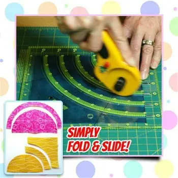 Arcs Fan Quilt Circle Cutter Ruler Quilting Ruler Acrylic Patchwork Quilters Ruler with Double Colored Lines for Easy Cutting
Arcs Fan Quilt Circle Cutter Ruler Quilting Ruler Acrylic Patchwork Quilters Ruler with Double Colored Lines for Easy Cutting
