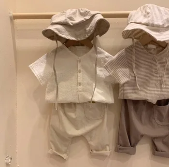 Korean Children's Clothing Ins Children's 2020 Summer Breathable Cotton and Linen Shirt Short-Sleeved Baby All-match Shirt
Korean Children's Clothing Ins Children's 2020 Summer Breathable Cotton and Linen Shirt Short-Sleeved Baby All-match Shirt