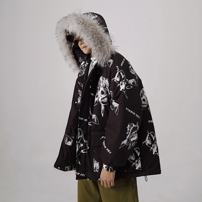 Winter Men's Long Waterproof Parkas Hat Casual Snow Jackets Keep Warm Outerwear Loose Printing Thickening Cotton-padded Clothes
Winter Men's Long Waterproof Parkas Hat Casual Snow Jackets Keep Warm Outerwear Loose Printing Thickening Cotton-padded Clothes