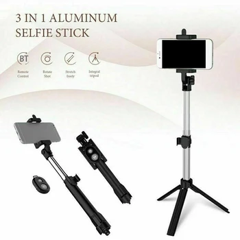 Brand New 3 in 1 Wireless Bluetooth Selfie Stick + Mini Selfie Tripod With Remote Control For Mobile Phone
Brand New 3 in 1 Wireless Bluetooth Selfie Stick + Mini Selfie Tripod With Remote Control For Mobile Phone
