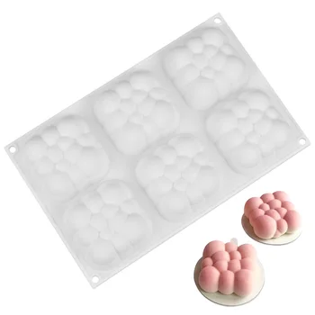 New Spot Mold 6 Even Xiangyun Cake Mold Cloud Bubble Mousse Cake Baking Tool
New Spot Mold 6 Even Xiangyun Cake Mold Cloud Bubble Mousse Cake Baking Tool