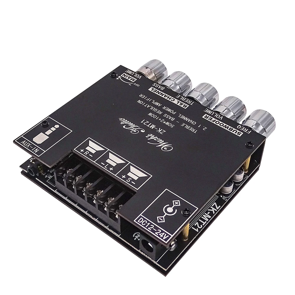 ZK-MT21 TPA3116 2 1 канальный Bluetooth 5 0 панель усилителя сабвуфера 50 Вт x2 + 100 Мощный аудио