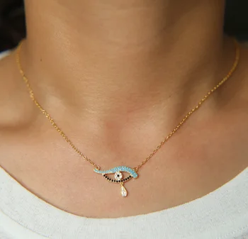 925 Sterling Silver Luck drop eye Necklaces & Pendants For Women Fashion Lady Festival Gift Sterling-silver-jewelry
925 Sterling Silver Luck drop eye Necklaces & Pendants For Women Fashion Lady Festival Gift Sterling-silver-jewelry