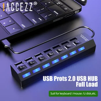 !ACCEZZ USB HUB 4/7 Port Multiple USB Splitter With ON/OFF Switchs Power Adapter LED Expander For PC Laptop Computer Accessories
!ACCEZZ USB HUB 4/7 Port Multiple USB Splitter With ON/OFF Switchs Power Adapter LED Expander For PC Laptop Computer Accessories