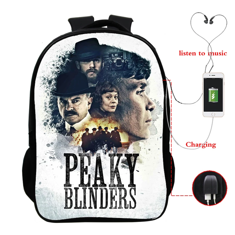 Peaky-blinders USB Charge Student School Bags Students Boys Girls Knapsack Beautiful Schoolbag Fashion Rucksack for Teens Men
Peaky-blinders USB Charge Student School Bags Students Boys Girls Knapsack Beautiful Schoolbag Fashion Rucksack for Teens Men