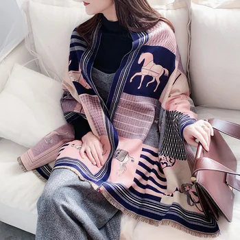 New style Autumn lady seaside soft Cashmere scarf Fashion carriage print wool Beach towel winter popular Thickened warmth Shawls
New style Autumn lady seaside soft Cashmere scarf Fashion carriage print wool Beach towel winter popular Thickened warmth Shawls